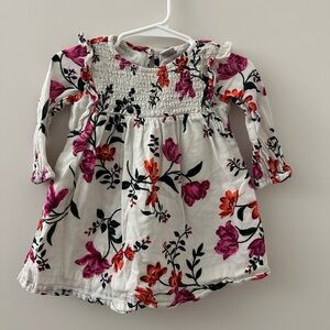 Old Navy Pink and Red Floral Baby Dress